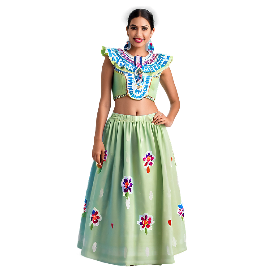 Traditional Fiesta Dress Png 82