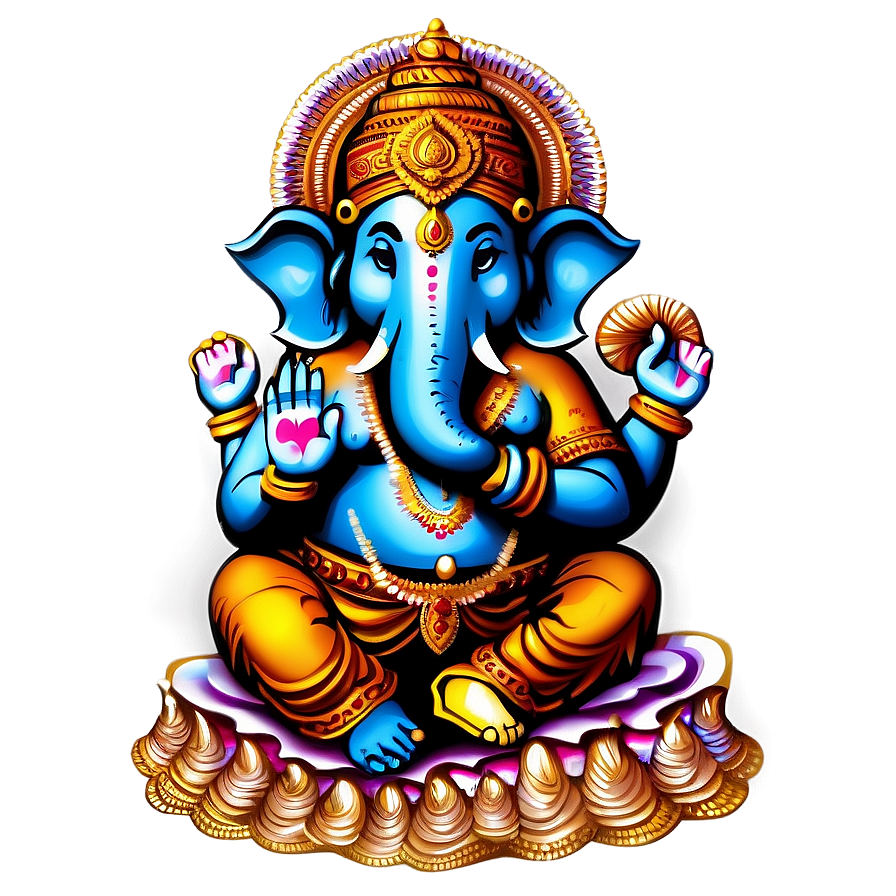 Traditional Ganesh Figure Png 99