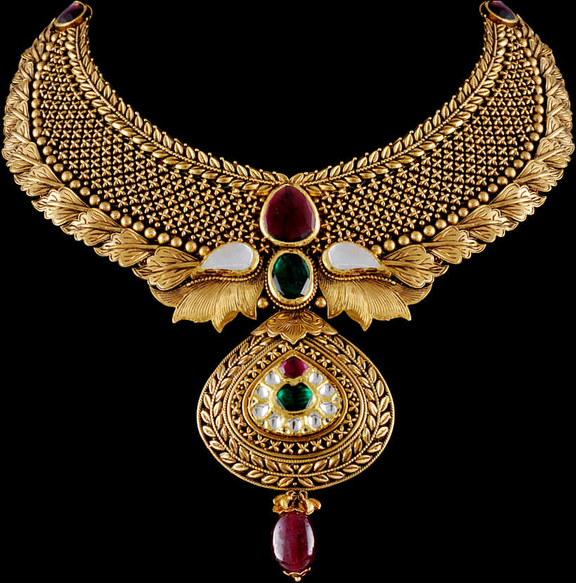 Traditional Gold Necklace Design