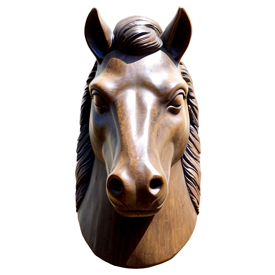 Traditional Horse Head Carving Png Myv44