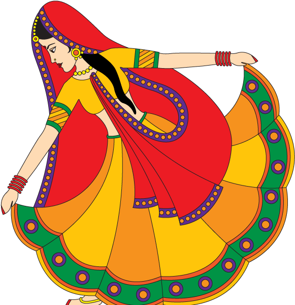 Traditional Indian Dance Illustration