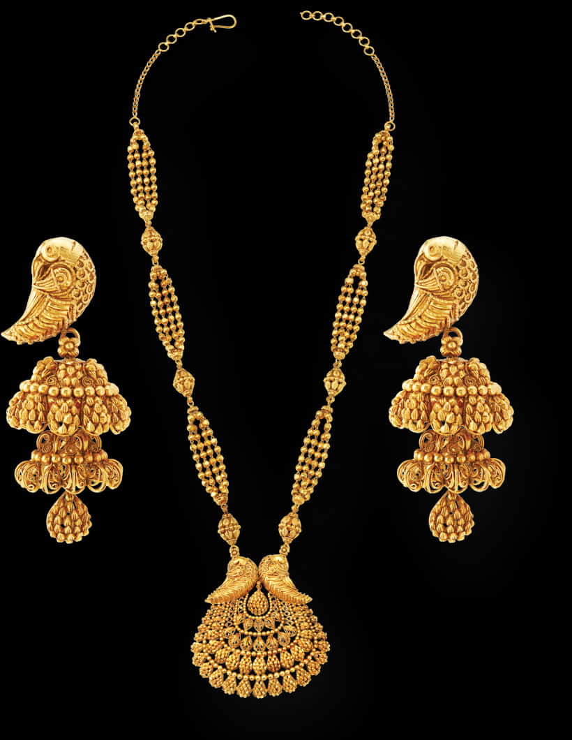 Traditional Indian Gold Jewelry Set