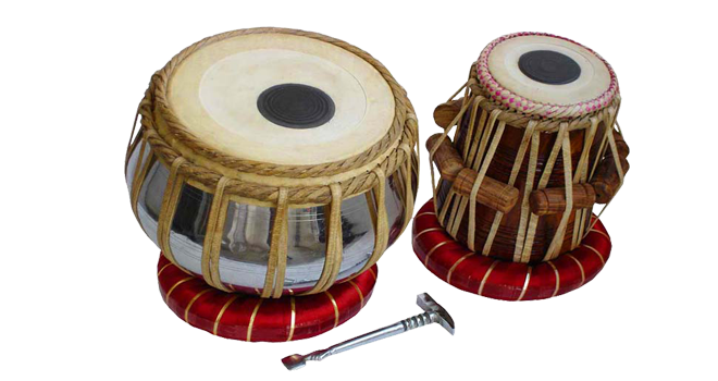 Traditional Indian Tabla Drumswith Tuning Hammer