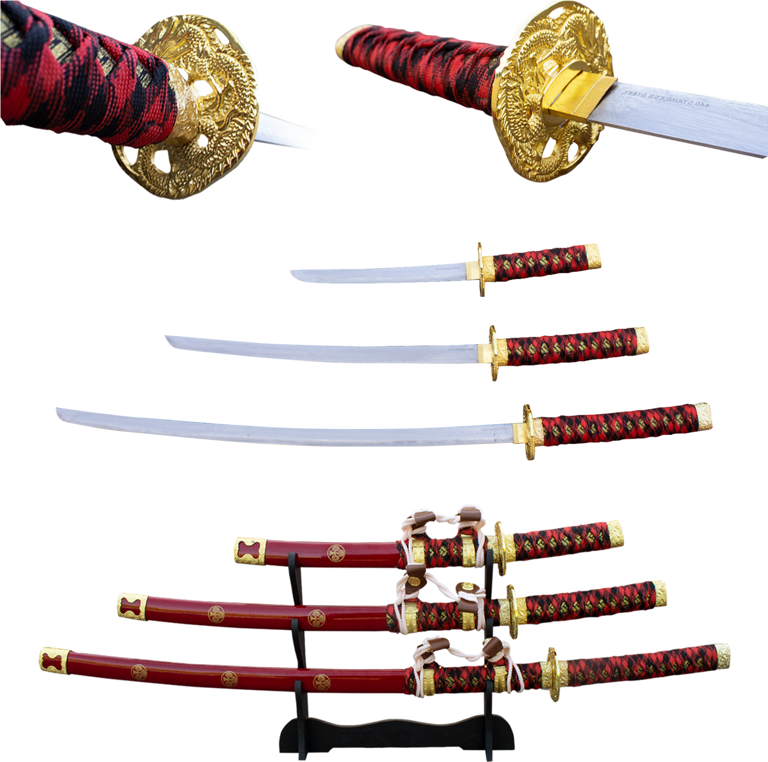 Traditional Japanese Katanas Display