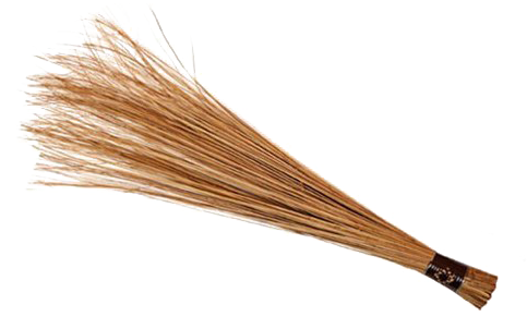 Traditional Natural Broom Isolated