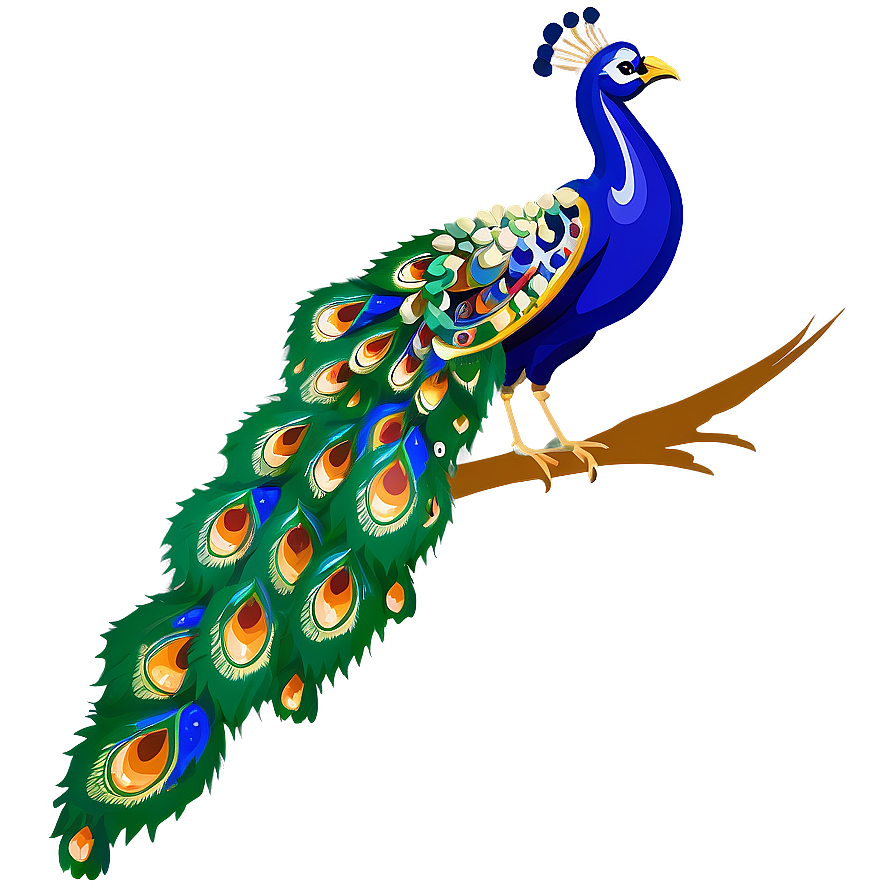 Traditional Peacock Motif Png Ehu