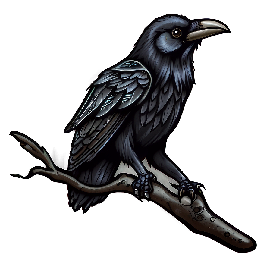 Traditional Raven Tattoo Png 77