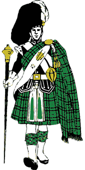 Traditional Scottish Highlander Illustration