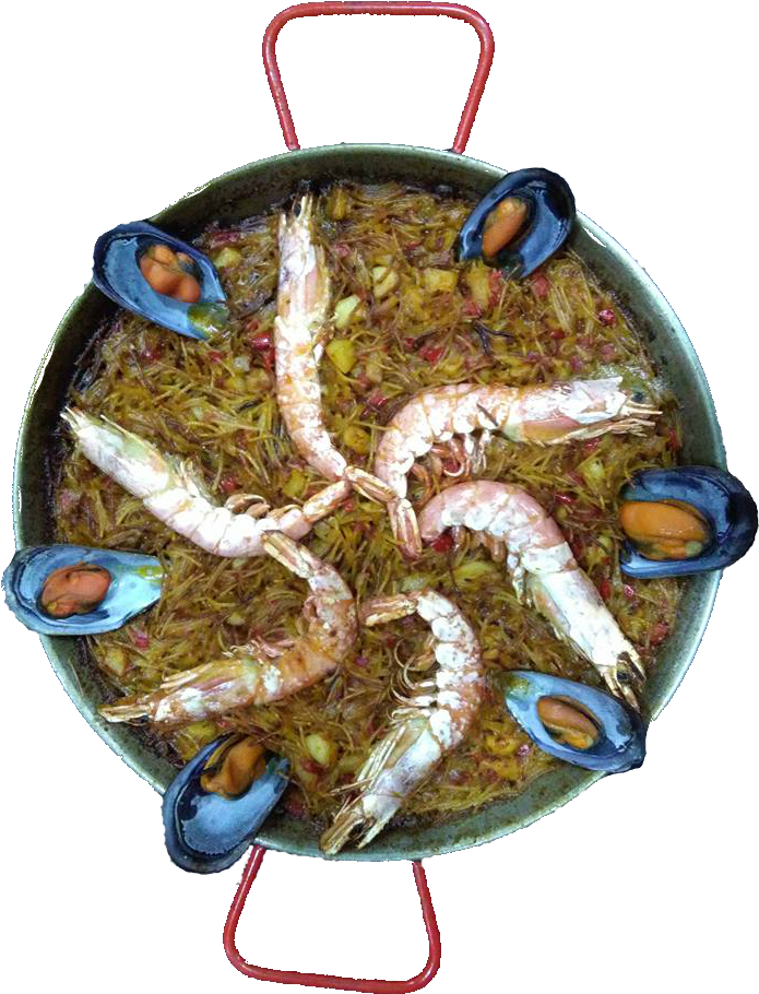 Traditional Seafood Paella Dish