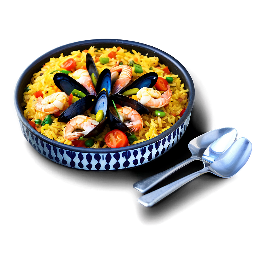 Traditional Seafood Paella Dish Png 06252024