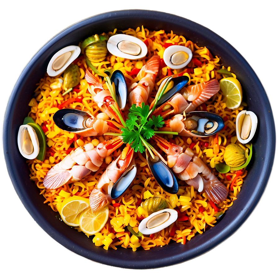 Traditional Seafood Paella Dish Png 89