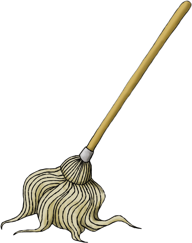 Traditional String Mop Illustration