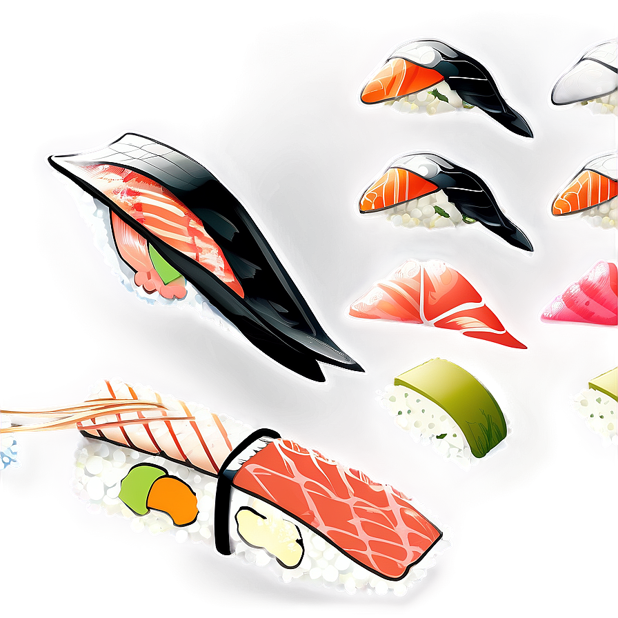 Traditional Sushi Plate Png 05212024