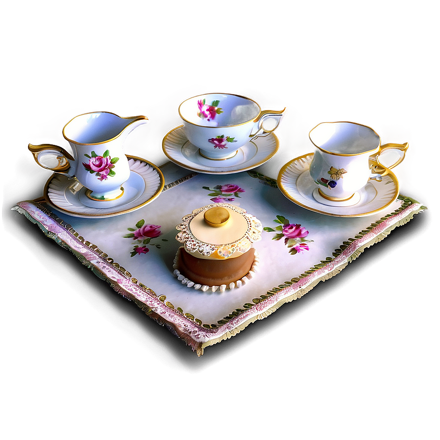 Traditional Tea Party Napkin Png 96