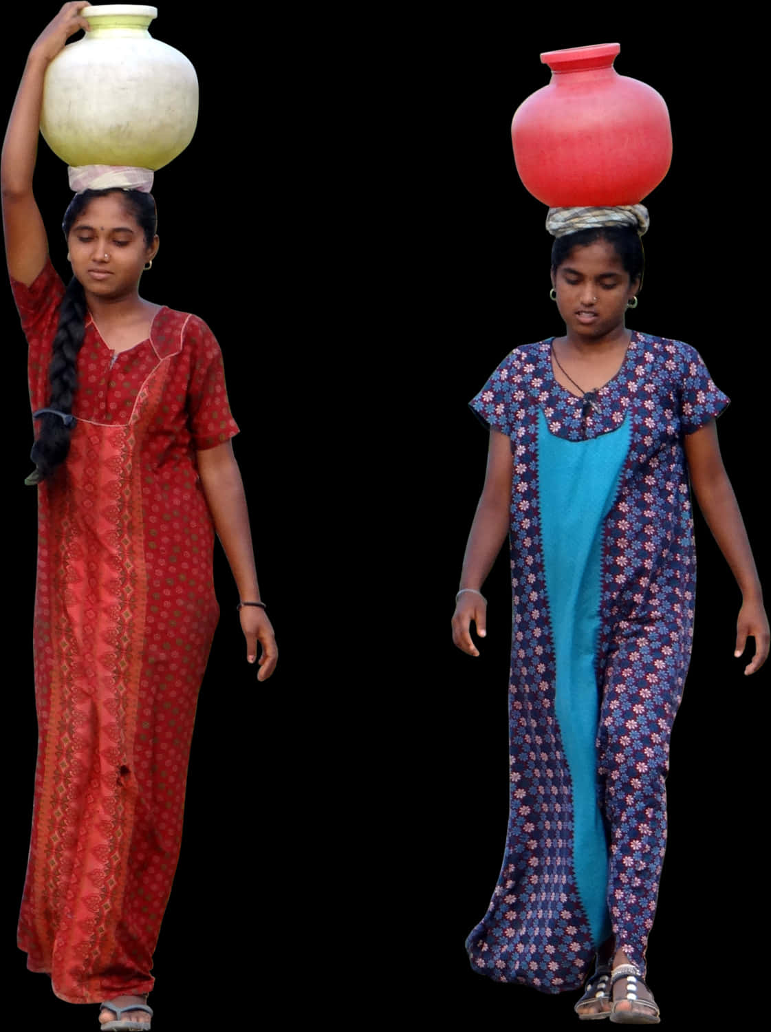 Traditional Water Pot Balancing Walk