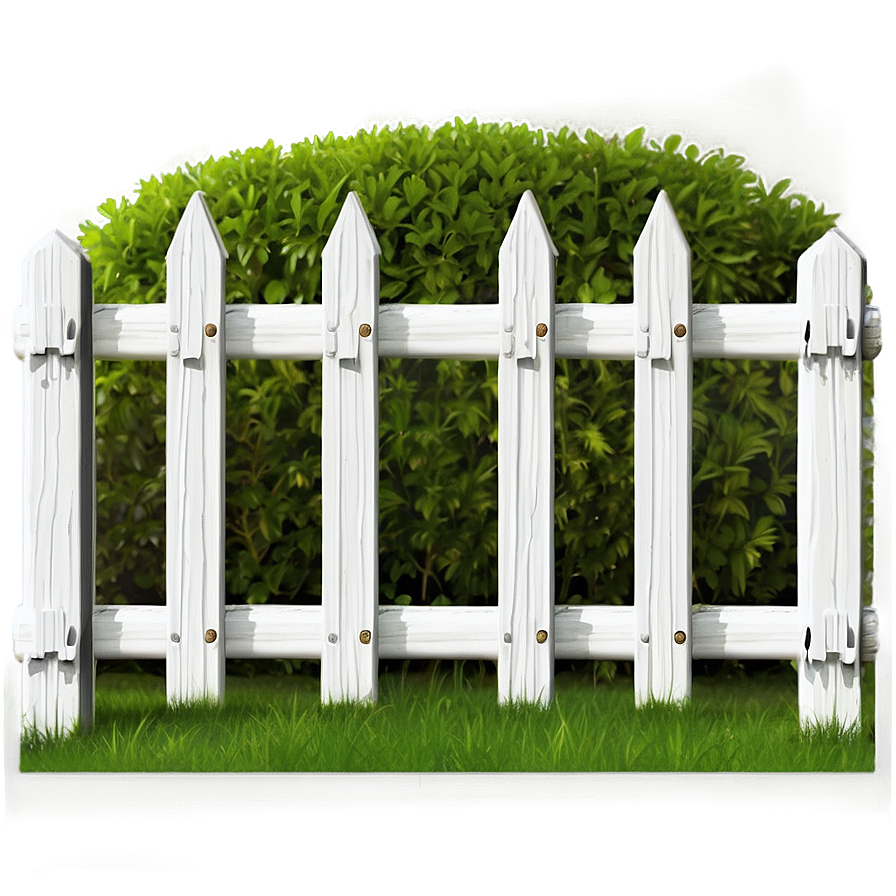 Traditional White Picket Fence Png 5