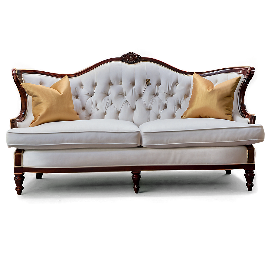 Traditional White Sofa Png 06212024