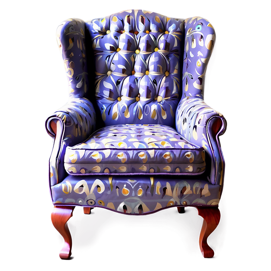 Traditional Wingback Armchair Png 26