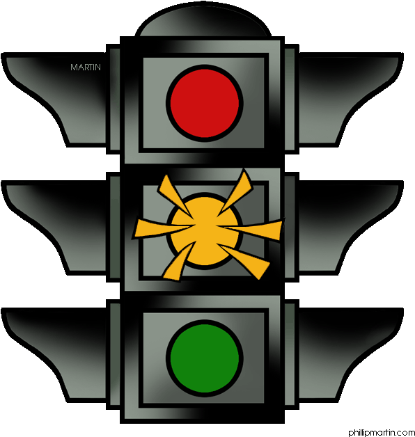 Traffic Light Cartoon Illustration