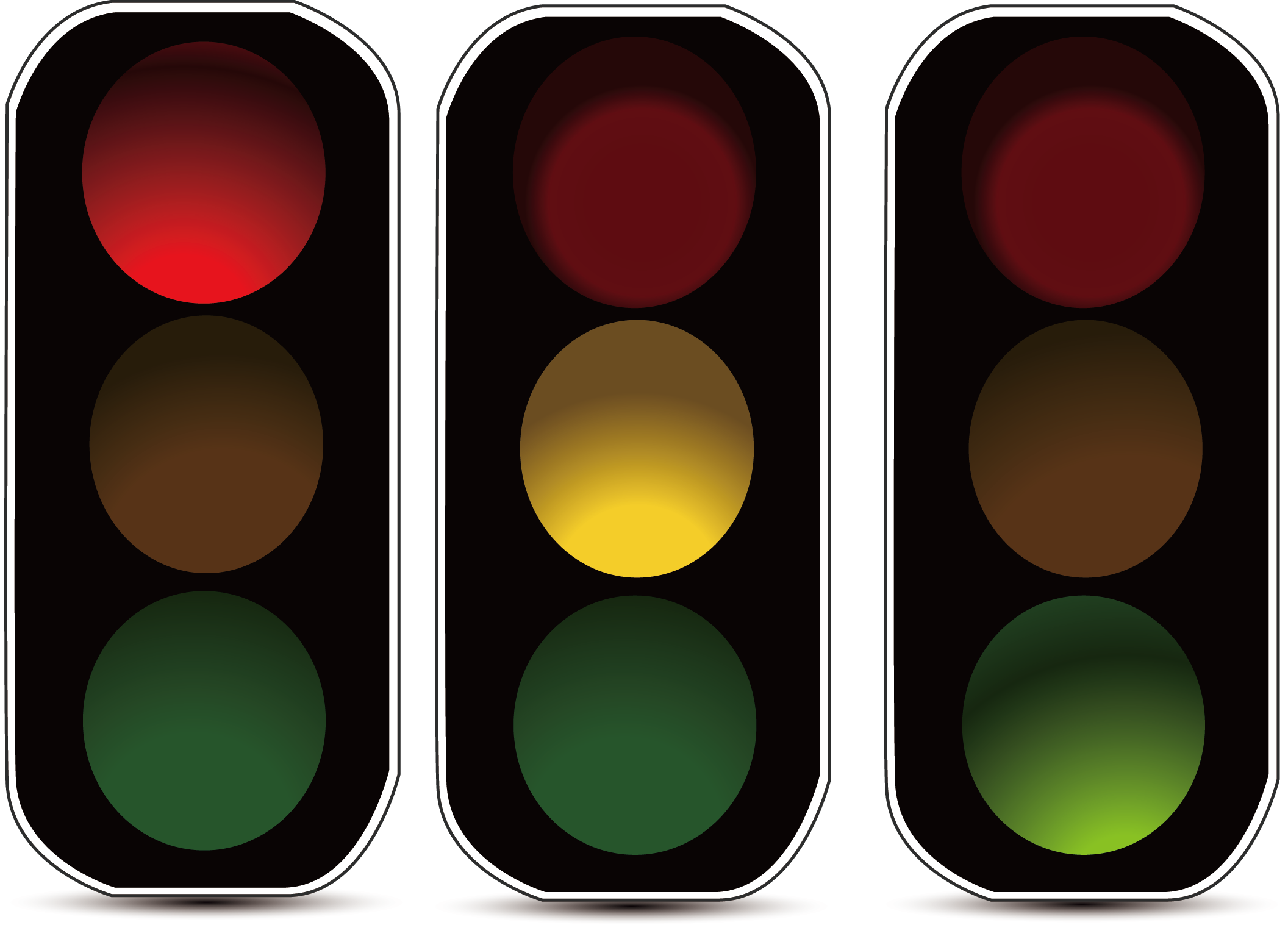 Traffic Light Stages Illustration