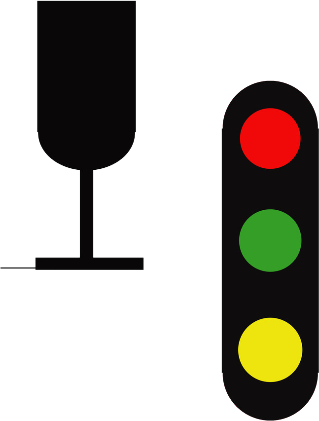 Traffic Lightand Wine Glass Icon