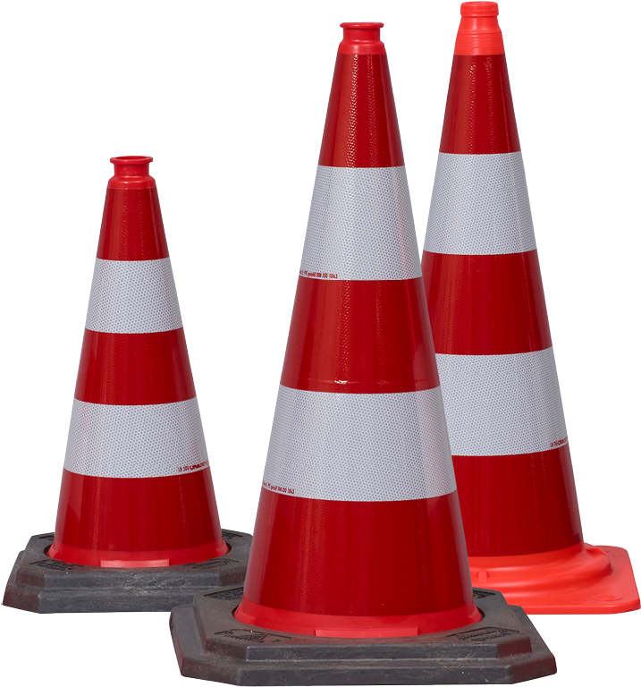 Traffic Safety Cones Array