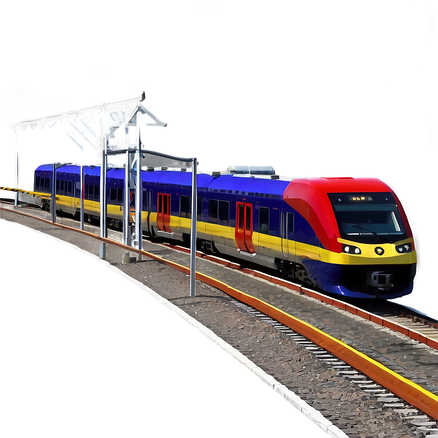 Train Station With Modern Trains Png Nkt