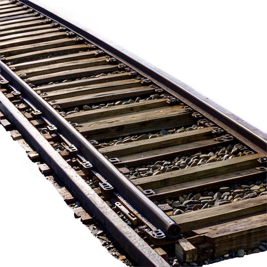 Train Track And Footbridge Png Mvg