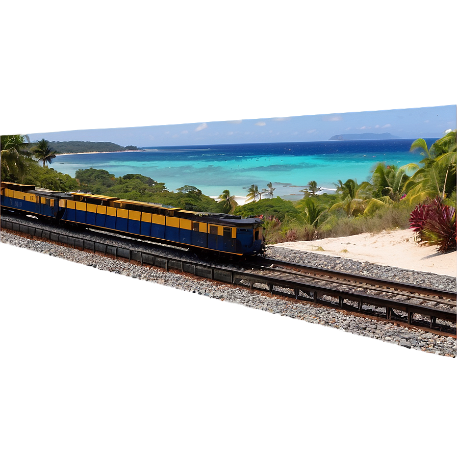 Train Track By The Sea Png Dmd