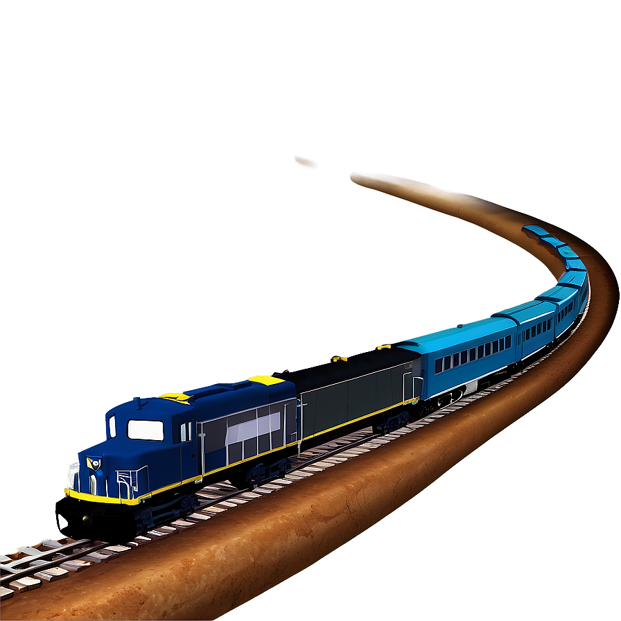 Train Track Under Starry Sky Png 06212024