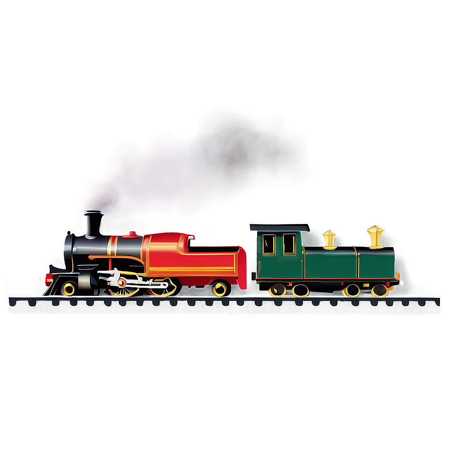 Train Track With Steam Train Png Wjd51