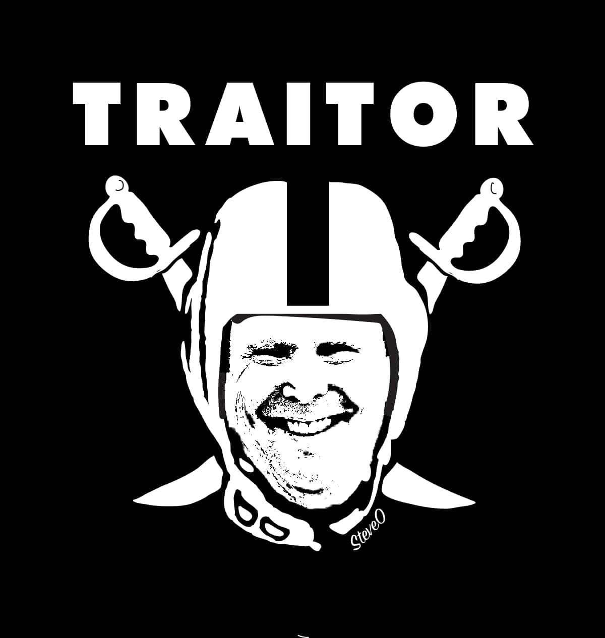 Traitor Raiders Football Helmet Parody