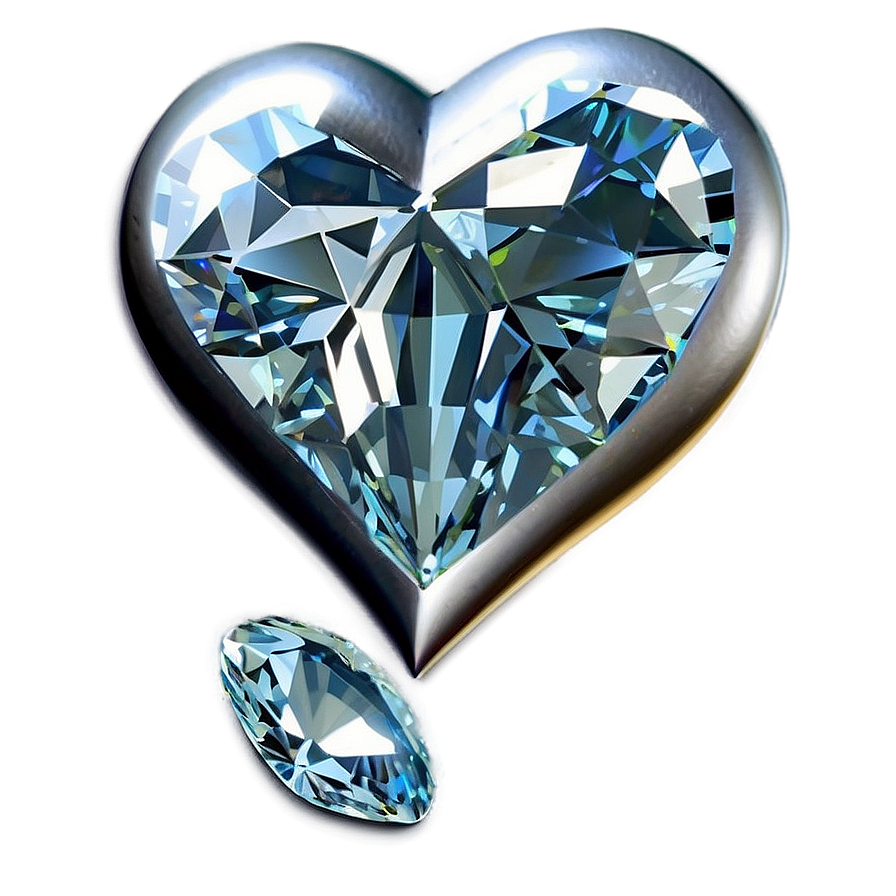 Tranquil Diamond Heart Png 06262024