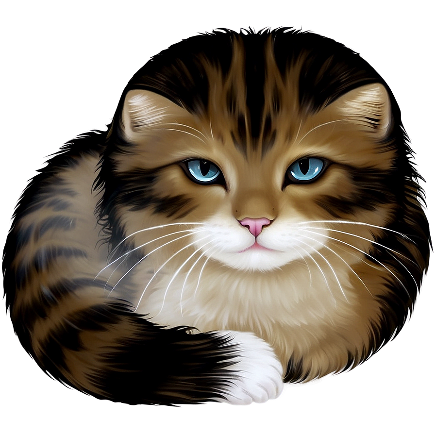 Tranquil Kawaii Cat Graphic Png 06242024