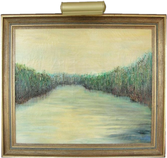 Tranquil River Landscape Painting