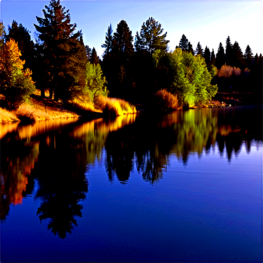 Tranquil Spokane River Png Nui