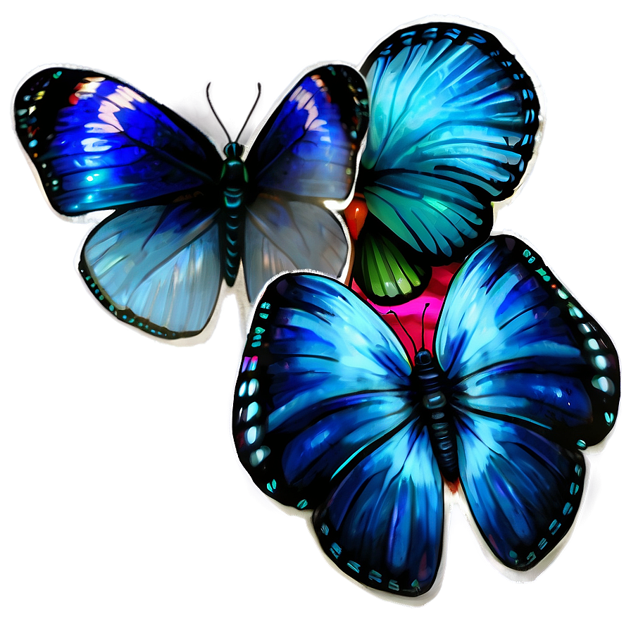 Transparent Blue Butterflies Png Raq