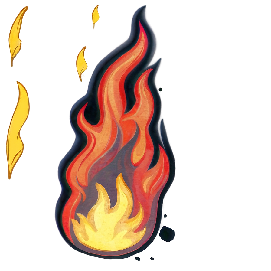 Transparent Fire Drawing Png 12