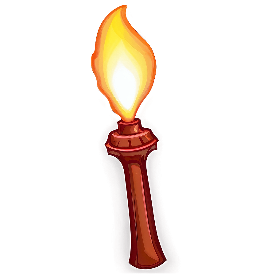 Transparent Fire Torch Png 05262024