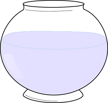 Transparent Glass Bowl Black Background