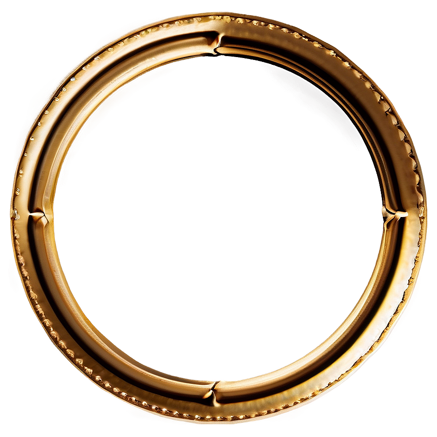 Transparent Gold Circle Frame Png 06262024