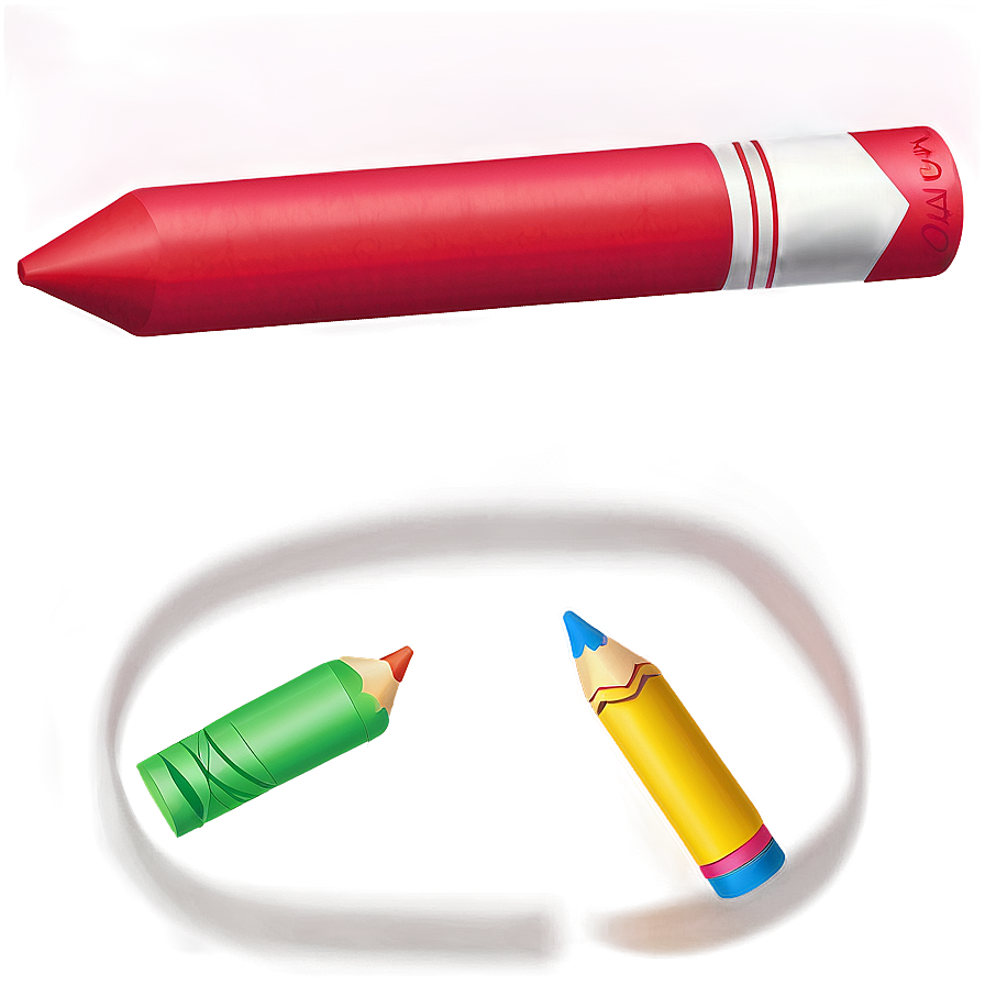 Transparent Red Crayon Png 12