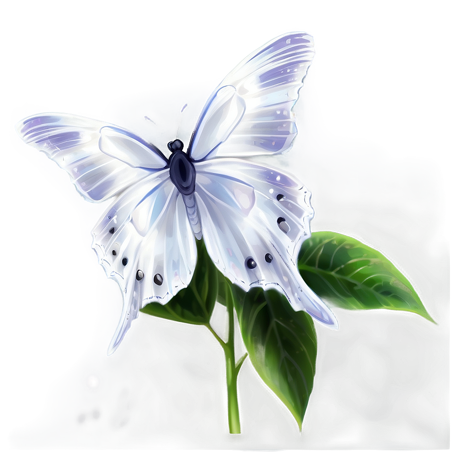 Transparent White Butterfly Png 06122024