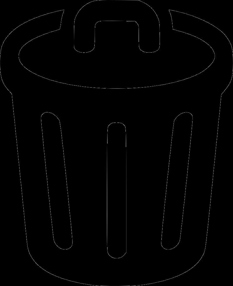 Trash Can Outline Vector