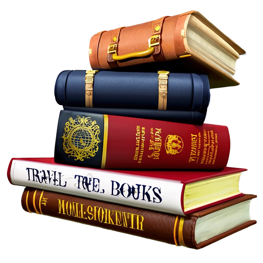 Travel Books Stack Png Tna22