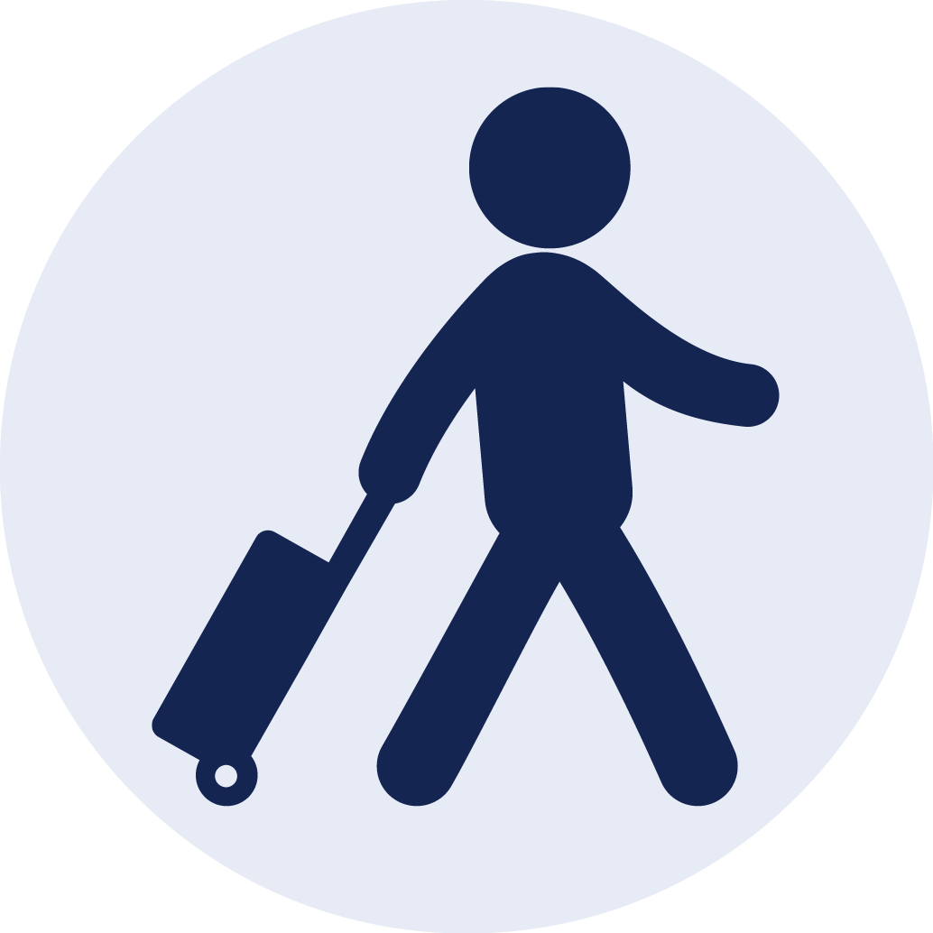 Travelerwith Suitcase Icon