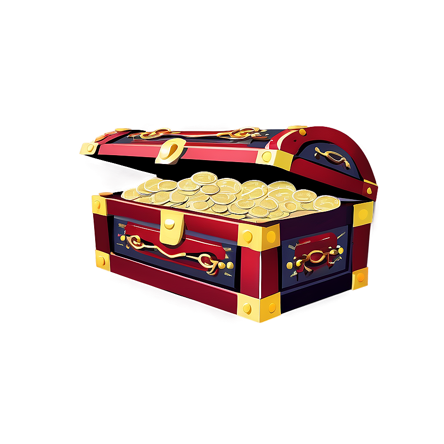 Treasure Chest With Coins Png 47