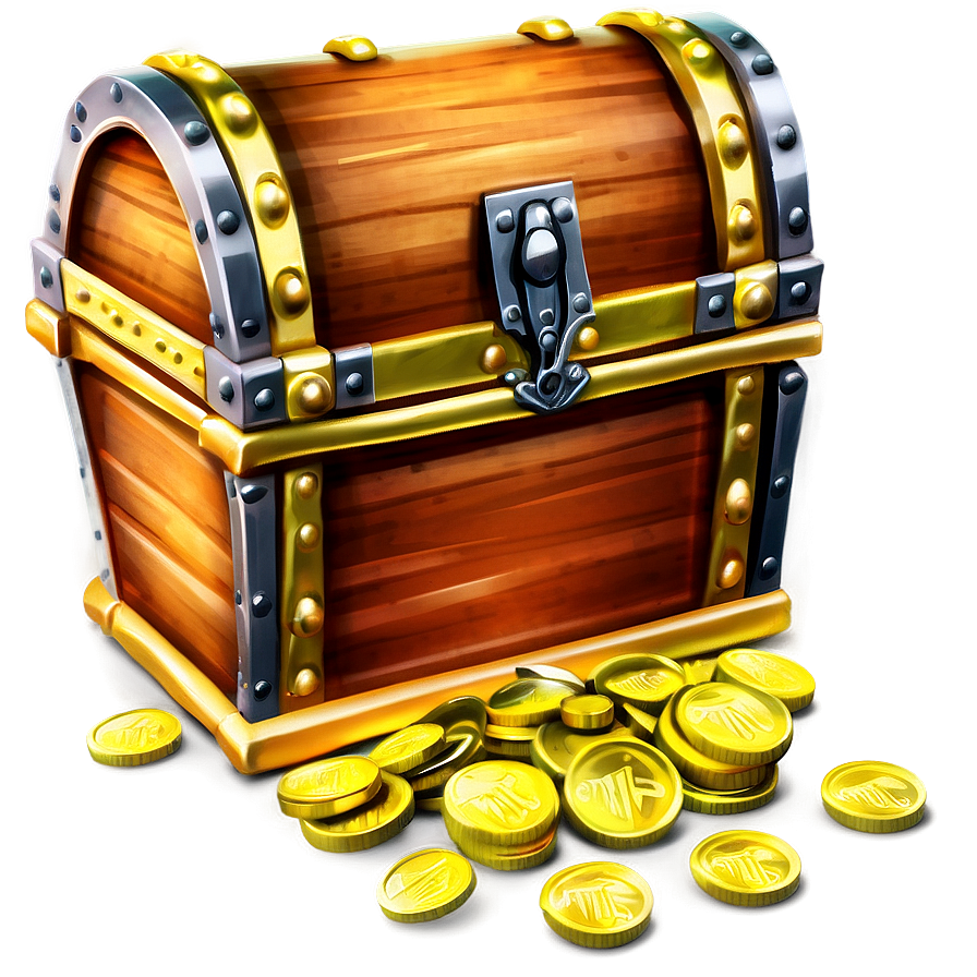 Treasure Chest With Coins Png Fxq4