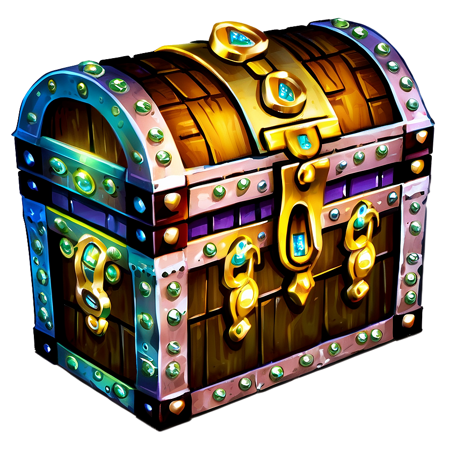 Treasure Chest With Diamonds Png Uqc