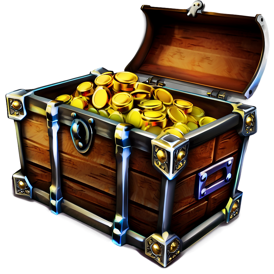 Treasure Chest With Gold Png 05252024